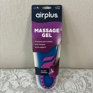 AIR PLUS MASSAGE GEL Shoe Insoles Womens Trim to Fit Shoe 5-11 All Day Comfort